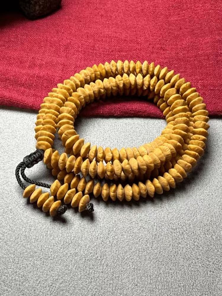Jiuhua Mountain 216+Golden Leaf Lotus Bodhi Hand String